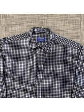 Pendleton Men's Blue Plaid wool Shirt Large